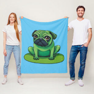 Lili Pug Fleece Blanket