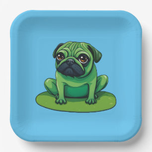 Lili Pug Paper Plate