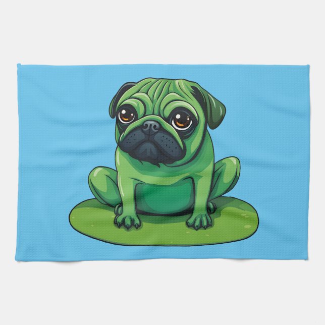 Lili Pug Tea Towel (Horizontal)