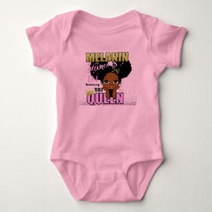 Lilibet Fashion - Melanin Princess Training Queen  Baby Bodysuit