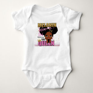 Lilibet Fashion - Melanin Princess Training Queen Baby Bodysuit