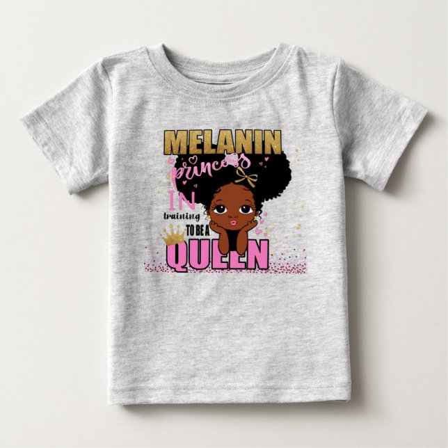 Lilibet Fashion - Melanin Princess Training Queen  Baby T-Shirt (Front)