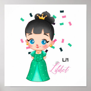 Lilibet Named Emerald Princess Gifts for Girls Poster