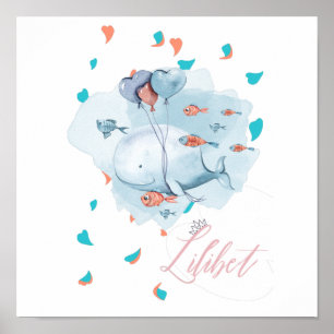 Lilibet Named Magical WHALE Gifts for Girls Poster