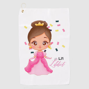 Lilibet Named Pink Princess Gifts for Girls Golf Towel