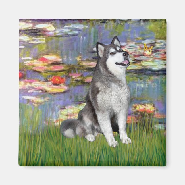 Lilies 2 - Alaskan Malamute Magnet (Front)