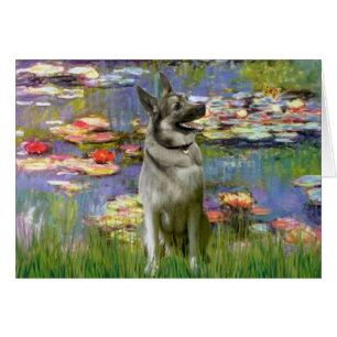 Lilies 2 -Norwegian Elkhound