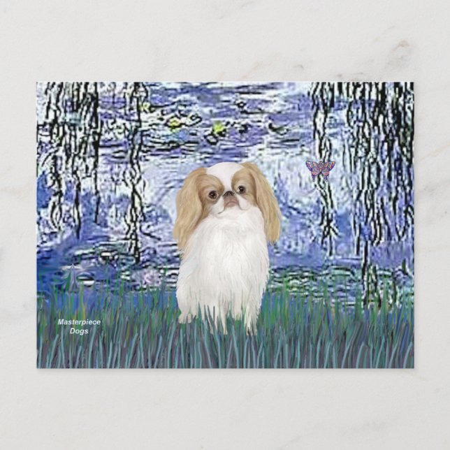 Lilies 6 - Japanese Chin (L1) Postcard (Front)