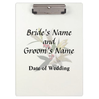 Lilies and Berries Wedding Supplies Clipboard
