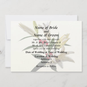 Lilies and Berries Wedding Supplies Invitation