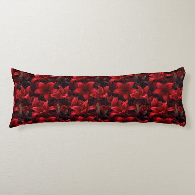 Lilies Bouquet Rustic Decor Romantic Couch Body Cushion (Front)