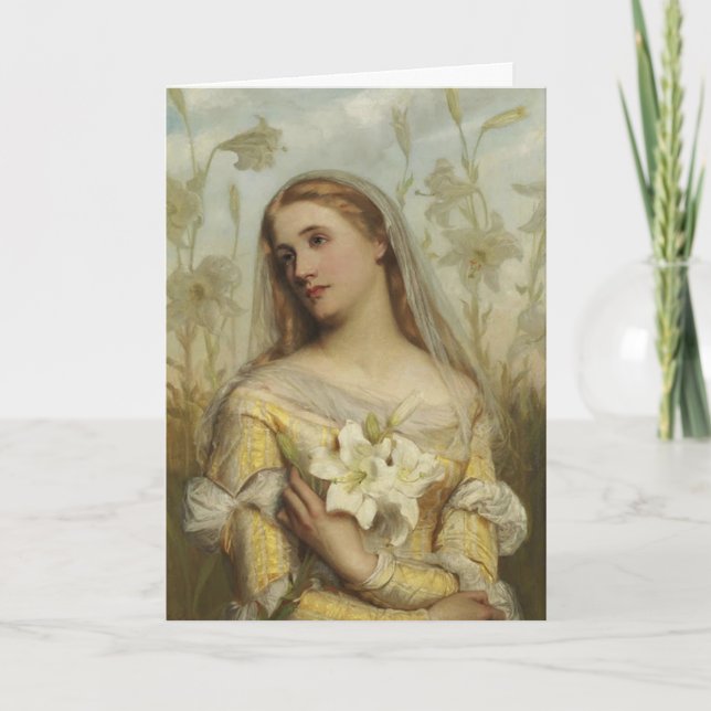 Lilies by Gustav Pope (d.1895) Card (Front)