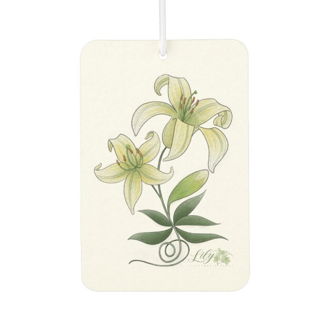 Lilies Car Air Freshener (Front)