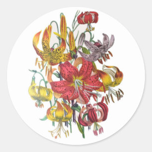 Lilies Classic Round Sticker