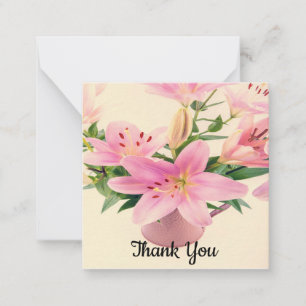 Lilies Flower Thank You Card
