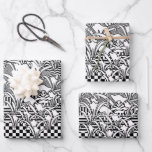 Lilies In Black And White  Wrapping Paper Sheet<br><div class="desc">Size: 19" x 29" Our beautifully printed wrapping paper comes in a set of three conveniently pre-cut sheets. Ideal for gift wrapping, party favours, or making your next creative DIY crafting project really stand out! These flat wraps are better than traditional rolls of wrapping paper because they don't roll back...</div>