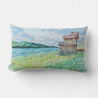 Lilies in Lake Lumbar Cushion