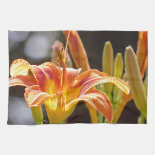 Lilies in the Sunshine Tea Towel