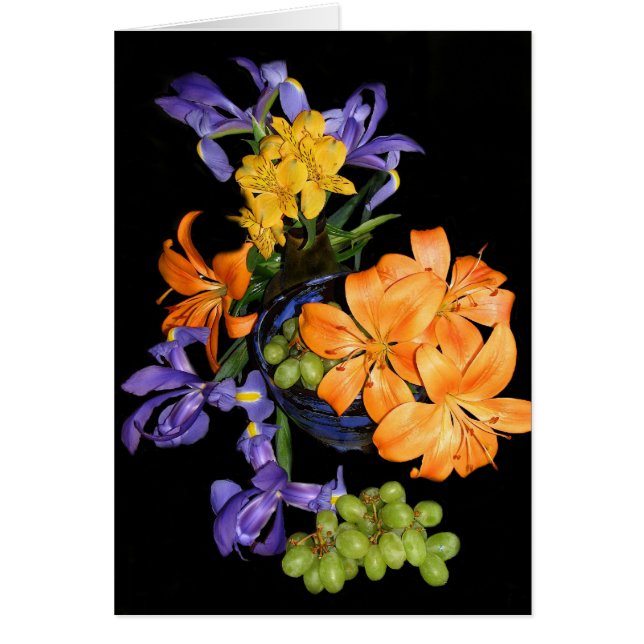 Lilies, irises and grapes (Front)