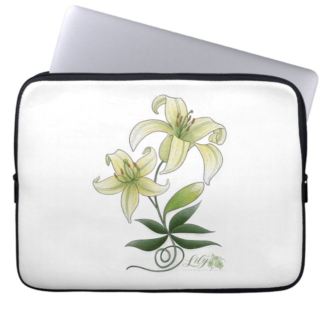 Lilies Laptop Sleeve (Front)
