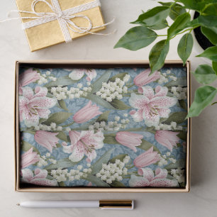 Lilies, lily of the valley tulip flower pattern tissue paper