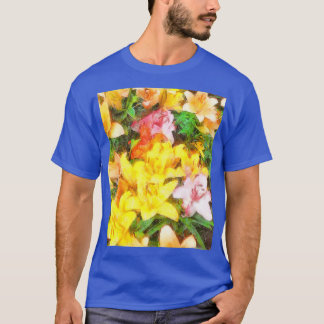 Lilies Love and Light Watercolor Art T-Shirt