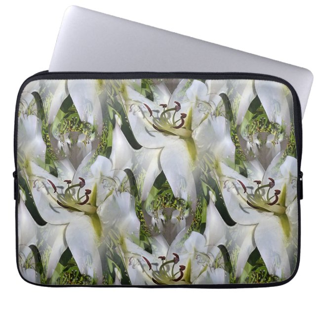 Lilies loving....... laptop sleeve (Front)