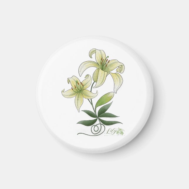 Lilies Magnet (Front)