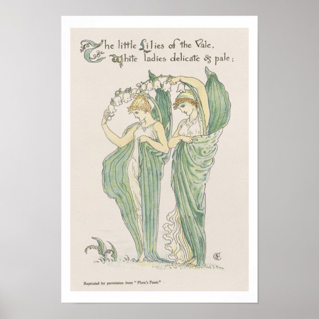 Lilies of the Vale, from Flora's Feast, 1901 (colo Poster (Front)