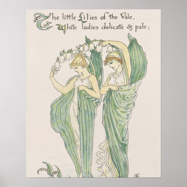 Lilies of the Vale, from Flora's Feast, 1901 (colo Poster (Front)