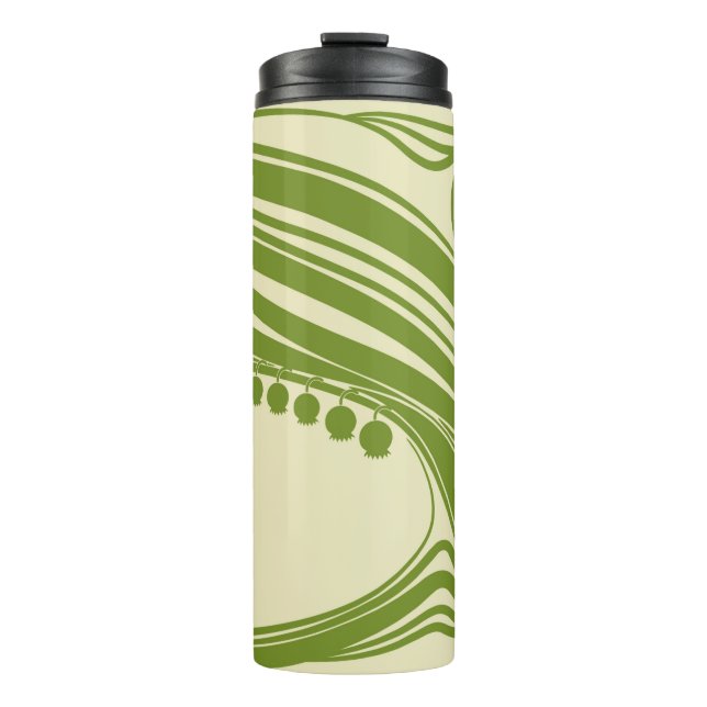 Lilies of the valley. Floral frame. Beautiful vint Thermal Tumbler (Front)