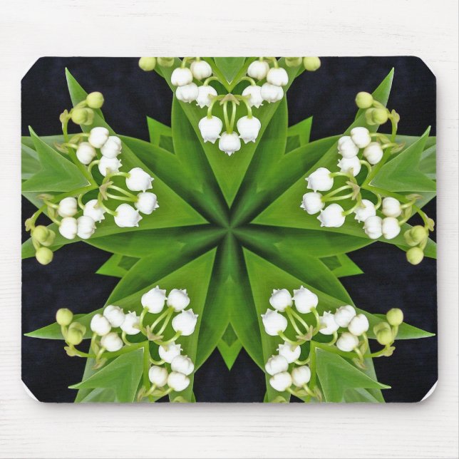 Lilies of the valley mandala mouse pad (Front)