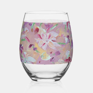 Lilies Of The Valley Stemless Wine Glass