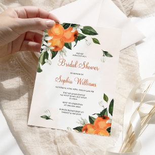 Lilies & Orange Floral Bridal Shower Invitation