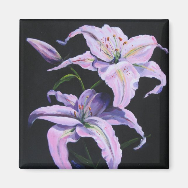 Lilies Painting Magnet (Front)