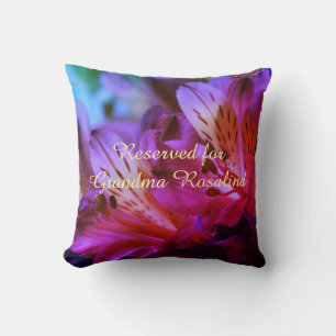 Lilies Personalizable Message Throw Pillow V2