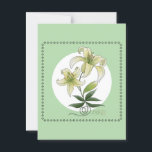 Lilies Postcard<br><div class="desc">Illustration of lilies made with love and devotion. Christian symbol of purity, grace and spiritual light, often linked to the figure of the Virgin Mary, but also to rebirth and hope. Each piece combines the refinement of the illustration and a deep reference to spiritual tradition: a special touch to give...</div>