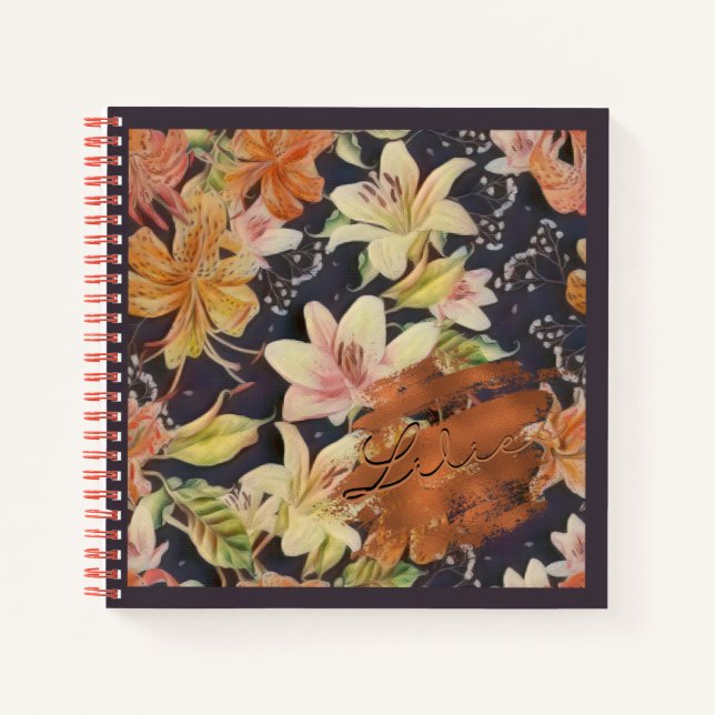 Lilies Spiral Notebook (Front)