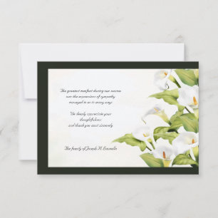 Lilies Sympathy Thank You Card
