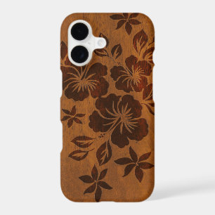 Lilikoi Hibiscus Hawaiian Faux Wood