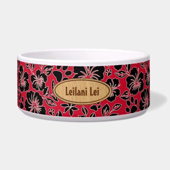 Lilikoi Paw Hawaiian Hibiscus Monogram Red (Front)