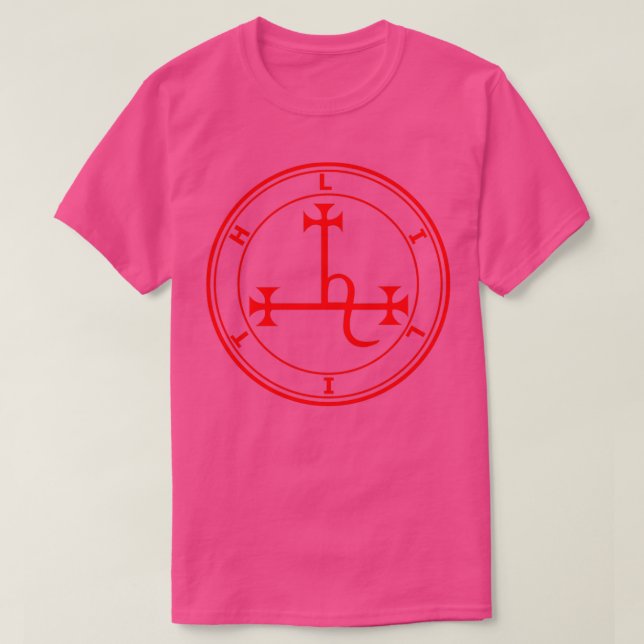 Lilith Ars Goetia Sigil Red T-Shirt (Design Front)