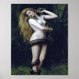 Lilith By John Collier 1887 Poster