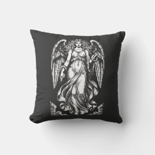 Lilith Fallen Angel with Flowing Robes and snake Cushion