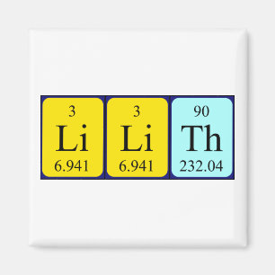 Lilith periodic table name magnet