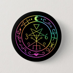 Lilith sigil. Dark moon Goddess seal  Button