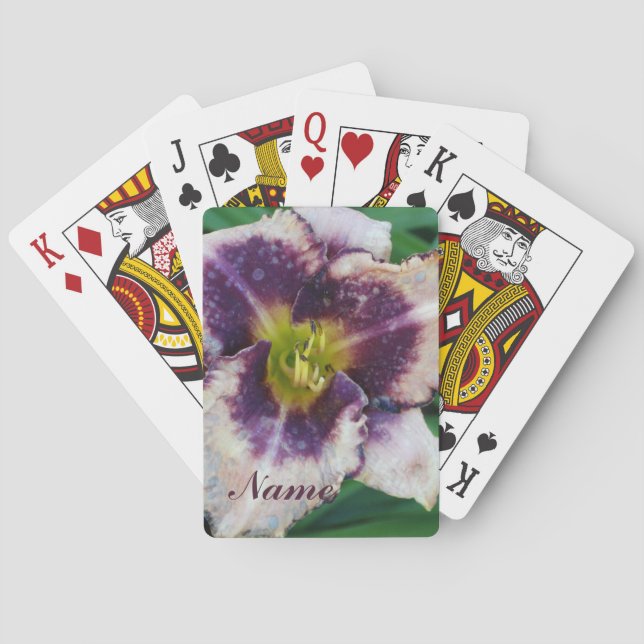 Lilium  blossom close-up photo  playing cards (Back)