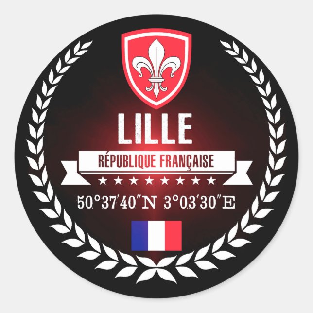 Lille Classic Round Sticker (Front)