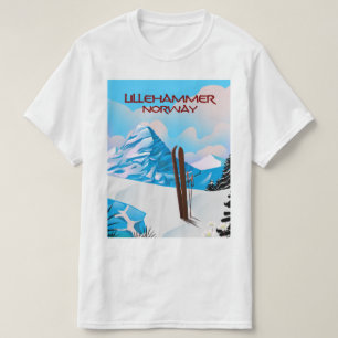 Lillehammer Norway Ski poster. T-Shirt