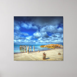 Lillies Beach Wybalena, Flinders Island Canvas Print